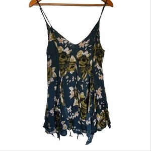 Free people intimately blue and green floral fairy dress